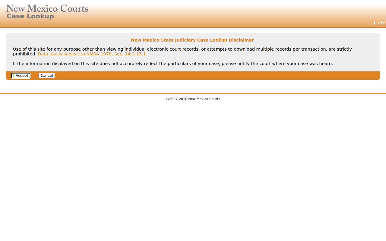 De Baca County court docket Case Lookup official public search route